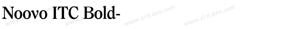 Noovo ITC Bold字体转换